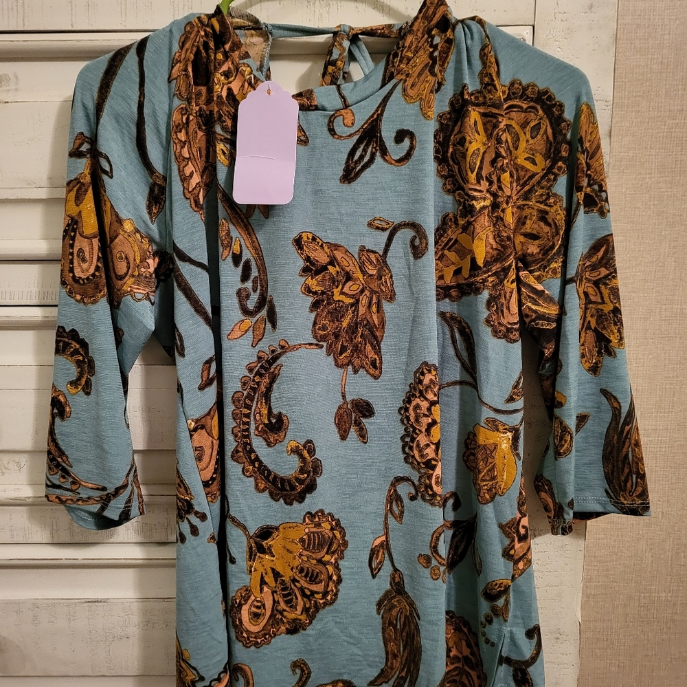 Sew in Love Large Teal and Brown